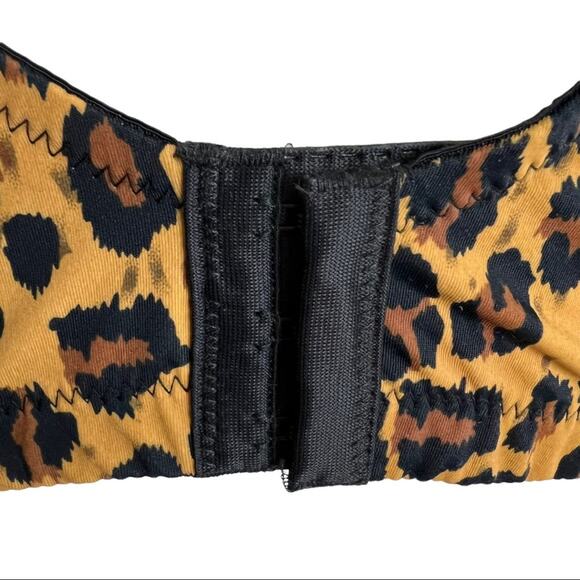 Leading Lady Bra The Brigitte Leopard Full Coverage Wirefree Molded Padded 50DD - Picture 8 of 10